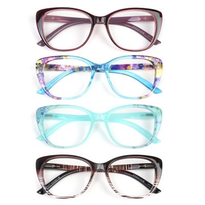 eyeezi Cat Eye Reading Glasses for Women-Blue Light Reading Glasses for Women Readers with Flexible Spring Hinges, Anti-Glare Readers 1.50+