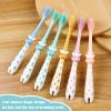 KUAOOAUK 6 PCS Kids Toothbrush, Extra Soft Bristles Toothbrush for Kids, Cute Toddler Razors with Sucker, 3-5 Year Baby Brushes for Girls Boys (5 Colors) view 3