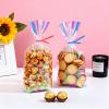 Cherodada 6x12 Inch Iridescent Cellophane Bags, with Twist Ties, Treat Bags for Candy Cookie Goodie Chocolates, And Popcorn view 2