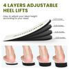 Adjustable Heel Lift Inserts for Shoes - Bukihome Orthopedic Shoe Lift for Uneven Legs 4 Layers Height Increase Insole for Heel Pain,Heel Spur,Achilles Tendonitis(White,Small,2Pairs) view 3