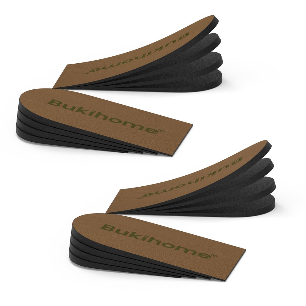 Adjustable Heel Lift Inserts for Shoes - Bukihome Orthopedic Shoe Lift for Uneven Legs 4 Layers Height Increase Insole for Heel Pain,Heel Spur,Achilles Tendonitis,(M,Women 9-11.5/Men 7-9.5),2 Pairs