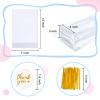 Cherodada 7"x 12", 100Pcs Bottom Gusset Bags, with Twist Ties and Thank You Sticker for Gift Wrapping, Wrapping Candies, Cookies, Chocolates, Popcorn view 2