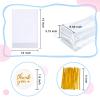 Cherodada 10"x 14", 100Pcs Bottom Gusset Bags, with Twist Ties and Thank You Sticker for Gift Wrapping, Wrapping Candies, Cookies, Chocolates, Popcorn view 2