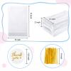 Cherodada 5"x 8", 100 Pcs Bottom Gusset Bags, with Twist Ties for Gift Wrapping, Wrapping Candies, Cookies, Chocolates, Popcorn view 2