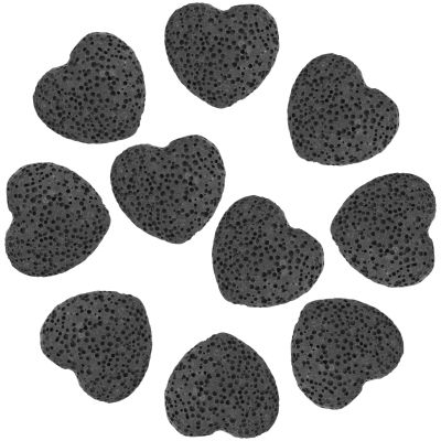 Anjetan 10 PCS Rock Essential Oil Diffusers, Heart Shape Lava Rock Stone Diffuser, Black Lava Rock Diffuser, Pocket Stone Diffuser for Home, Offices, Cars, Yoga, Sauna, SPA