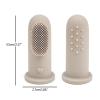 HIZXMCNGH Infant Rubber Brush Kid Care Toothbrush for 0-2 Years Toddlers Teeth Silicone Finger Toothbrush Baby Finger Toothbrush Silicone Children Teeth Clean Massage Soft view 4
