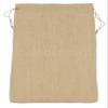 CleverDelights 12 x 18 Inch Herringbone Burlap Bags - 10 Pack - 12x18 Jute Cotton Blend Drawstring Gift Sacks view 3