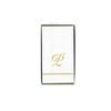Caspari Hemstitch Script P Initial Guest Towel Napkins - 40 Per Box view 1