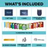 Tea Gifts for Women  Sampler Gift Basket with 15 Unique Blends, Honey Sticks, Stainless Tumbler & Gift-Ready Box (Blue/Blue box) view 2