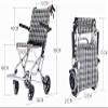 YOtat Ultralight Folding Portable Home Transport Wheelchair Aluminum Transport Portable Home Transport Wheelchair with Adjustable Seat Belt and Storage Bag Portable Travel Chair for Disabled view 4