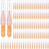 BBTO 100 Pcs Braces Dental Brush Flosser for Cleaner Interdental Brush Toothpick Tooth Flossing Head Oral Dental Toothpick Cleaners Cleaning Tool(Orange) view 1