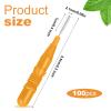 BBTO 100 Pcs Braces Dental Brush Flosser for Cleaner Interdental Brush Toothpick Tooth Flossing Head Oral Dental Toothpick Cleaners Cleaning Tool(Orange) view 2