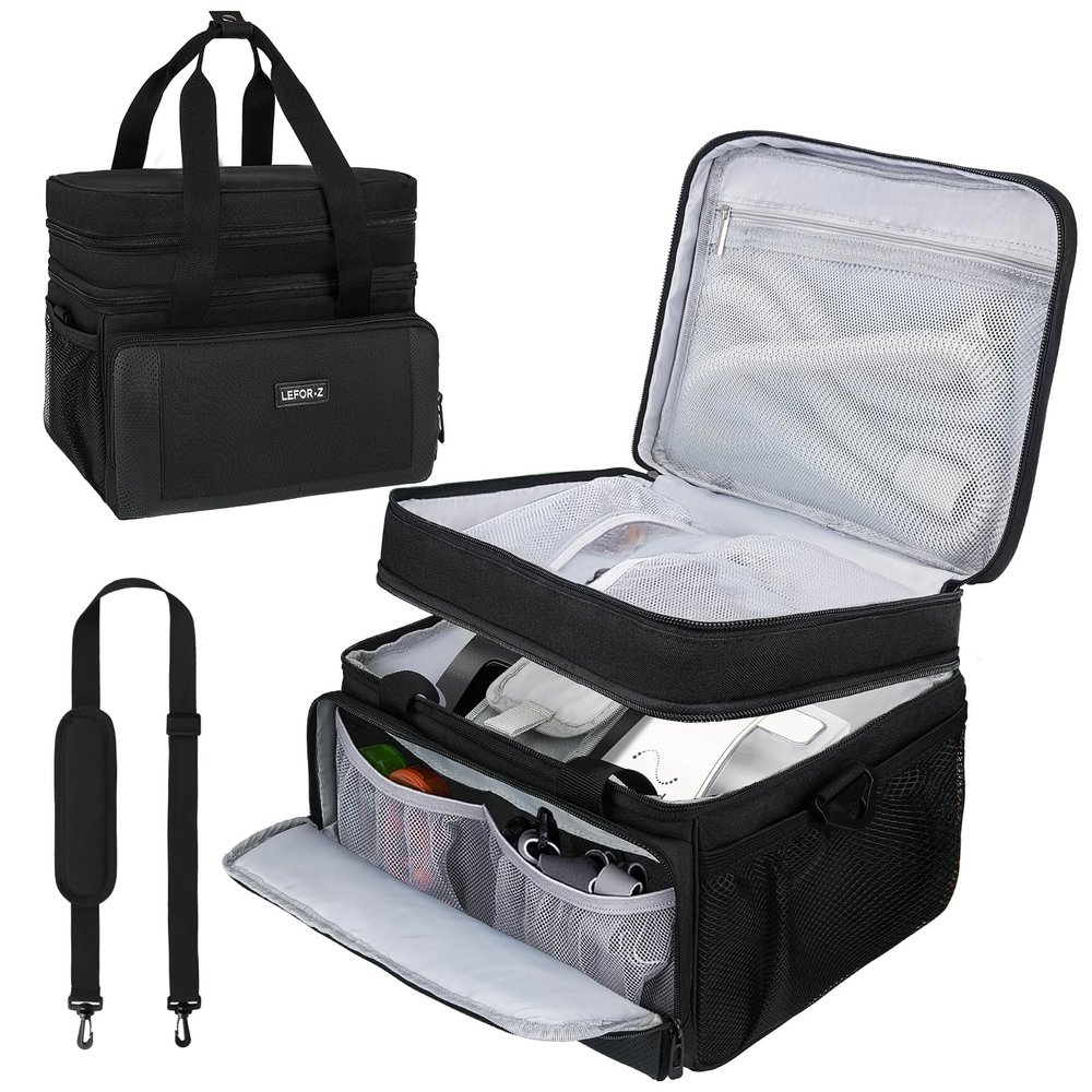 Travel Carrying Bag Compatible with ResMed AirSense 11/10/10 elite,AirStart 10,Philip Dreamstation,3B Medical Luna G3,XT Fit,Portable Storage Organizer Case Fits for CPAP Machine and Accessories