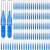 BBTO 100 Pcs Braces Dental Brush Flosser for Cleaner Interdental Brush Toothpick Tooth Flossing Head Oral Dental Toothpick Cleaners Cleaning Tool(Blue) view 1