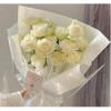 PURZEN Flower Wrapping Paper, Flower Shop Bouquet Materials,Three-Dimensional Embossed Fenghua Paper, 53X53cm, 20 Sheets,Gray view 2