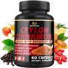 Ceylon Cinnamon Capsules with Berberine HCl, Apple Cider Vinegar, Turmeric, Ginseng, Black Pepper - 6in1 for Support Immune Function - 60 Count view 1