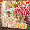 Christmas Treat Bags, 100 Pack Christmas Candy Bags, Cellophane Treat Bag with Twist Ties, Xmas Lollipop Goodie Cookie Gift Bag, Cello Holiday Treat Bags for Gift Wrap Sweets Xmas Party Favor Supplies view 4