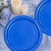 100PCS Blue Paper Plates Disposable Party Tableware Set Includes 7in & 9in Paper Plates Napkins and Forks Party Decoration Supplies for Birthday Graduation Wedding and Holiday, Serve 25 view 4