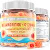 Vitamin D3 5000IU + K2 (MK-7) 120mcg, Sugar-Free Vitamin D3 K2 Filled Gummies with Vitamin B Complex - Methyl B12, B9, B6 | Vitamin E & Zinc, MCT Oil - Supports Bone & Teeth Strength, Immune, 2PACK view 1