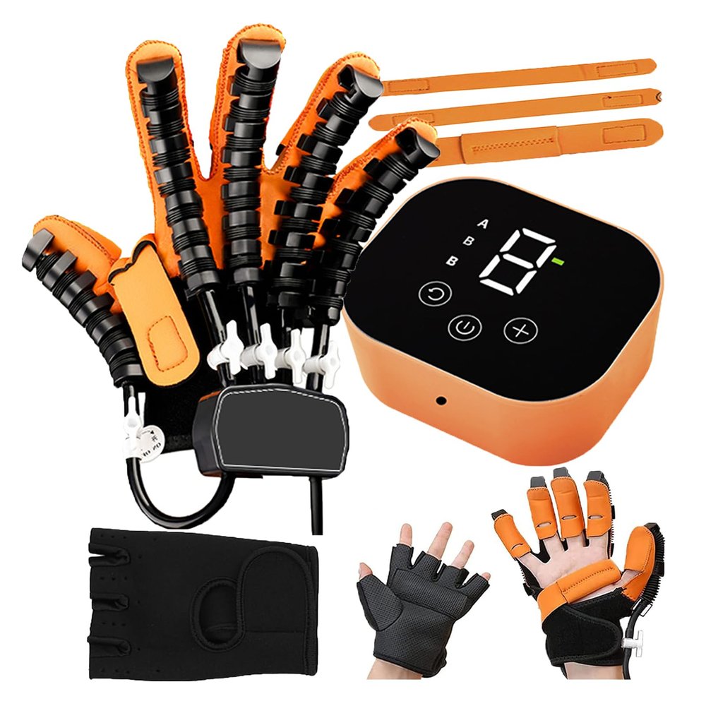 ASHLGQB 2024 New Rehabilitation Robot Gloves, Upgrades Hand Stroke Recovery Equipment, with Various Workout Modes and Hand Massage, Patients with Finger Dysfunction