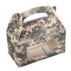 Bio Tek 9.5 x 5 x 5 Inch Gable Boxes For Party Favors, 100 Attractive Gift Boxes - Camouflage Print, Built-In Handle, Paper Barn Boxes, With Clear PET Window, For Parties view 2
