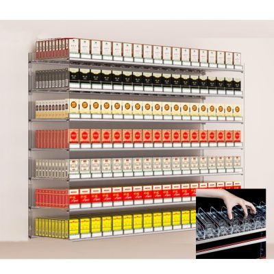 Cigar Automatic Candy Retail Holder| Store Display Shelves| Display Stand Rack Pushers Display Holder for Retail Store Supermarket Cabinet (Color : Clear, Size : 80.5x29x18.85cm)