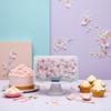 100 Pieces/Box Edible Flower Cupcake Toppers, Sticky Rice Paper Decorative Cake Cupcake Toppers for Wedding Birthday Party Cupcake Food Decoration Frosting, Icing and Decorations view 2