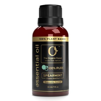 100% Plant Based Spearmint Essential Oil - Pure & Natural for Face, Skin and Diffuser | Organic Spearmint Oil for Facial Hair Care, Pcos, Aromatherapy | Relaxing Massage Oil with Aromatherapy Benefits