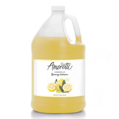 Amoretti - Limoncello Beverage Infusion, (10 lbs) - Drink Mix & Water Enhancer with Pump for Flavoring Cocktails, Waters, Teas, Mocktails, and other Beverages, Preservative Free, Gluten Free