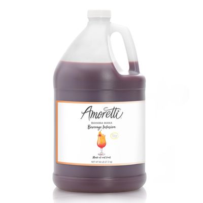 Amoretti - Bahama Mama Beverage Infusion, (10 lbs) - Drink Mix & Water Enhancer with Pump for Flavoring Cocktails, Waters, Teas, Mocktails, and other Beverages, Preservative Free, Gluten Free