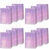 12Pcs Purple and Silver Gift Bags Glitter Diamond Goodie Bag Happy Birthday Treat Bag Glitter Purple Candy Bags Supplies for Wedding Bridal Baby Shower Holiday Party Favors Decorations 4.7*3.15*8inch view 1