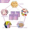 12Pcs Purple and Silver Gift Bags Glitter Diamond Goodie Bag Happy Birthday Treat Bag Glitter Purple Candy Bags Supplies for Wedding Bridal Baby Shower Holiday Party Favors Decorations 4.7*3.15*8inch view 3