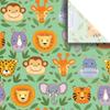 Jillson & Roberts 20" x 30" Printed Gift Tissue, Jungle Animals (24 Folded Sheets) view 1