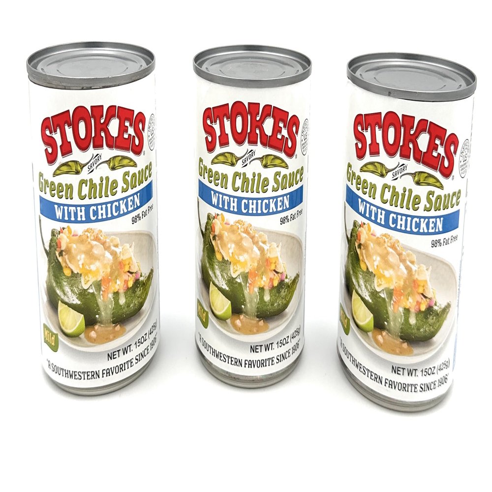 Stokes Green Chile Sauce with Chicken Pack of 3
