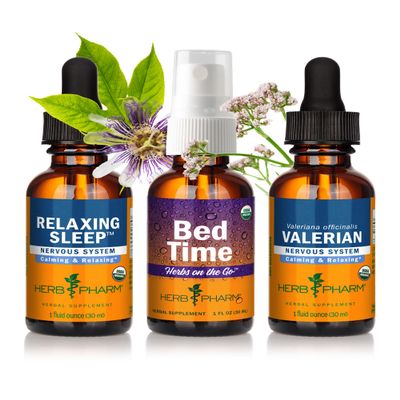 Herb Pharm Organic Sleep Support* Bundle: Valerian Extract, Relaxing Sleep and Bed Time Formula, 3 Pack Bundle (1 oz Each)