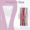 LEOSINDA 100 Pieces 7 x 15 inch Sweet Clear Candy Wraps Party Popcorn Bags Triangle Bags Triangle bags are ideal for holding popcorn, cookies, candy and more view 2