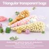 LEOSINDA 100 Pieces 7 x 15 inch Sweet Clear Candy Wraps Party Popcorn Bags Triangle Bags Triangle bags are ideal for holding popcorn, cookies, candy and more view 4