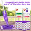 7 Pack Reusable Mop Pads for Swiffer WetJet, Wet Pads Refill for Swiffer Wet Jet, Microfiber Mop Pads Machine Washable Wet Dry Pads Refill for Laminate, Hardwoods, Vinyl, Marble, Stone and Glass view 2