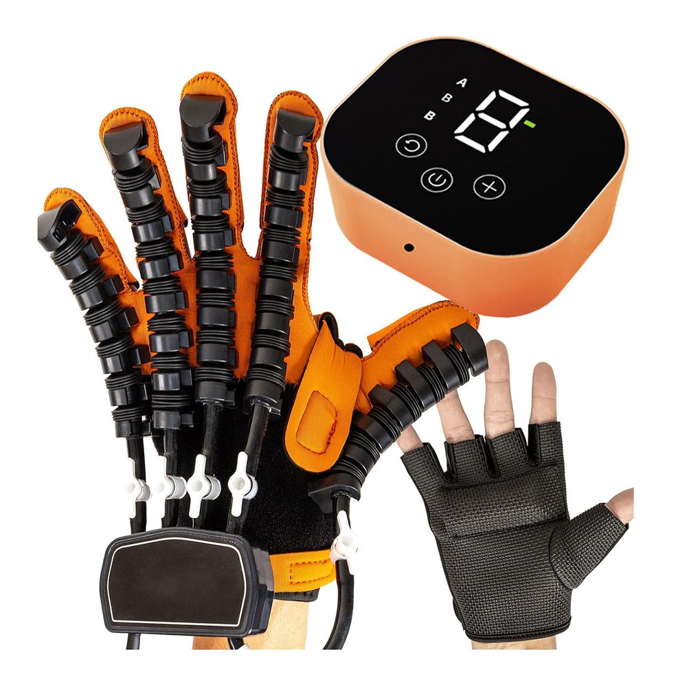 ASHLGQB Rehabilitation Robot Gloves for Stroke Hemiplegia Patients, Finger&Hand Recovery Trainer Equipment, Hand Exerciser Aids Robotic Glove, Finger Trainer