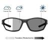 willochra Sports Transition Photochromic Bifocal Reading Glasses for Men Wrap Around Safety Glasses with Readers sunglasses F25 (black, 1.25, x) view 3