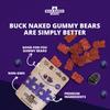 Buck Naked Bears - Blackberry Aronia Berry Gummy Bears - Soft, Smooth, and Sweeter Like a Fruit Snack - Plant-Based Gummies Good Snack Choice - Non-GMO - Clean Label Gummy Candy, Vegan - 3.5oz 3-Pack view 4