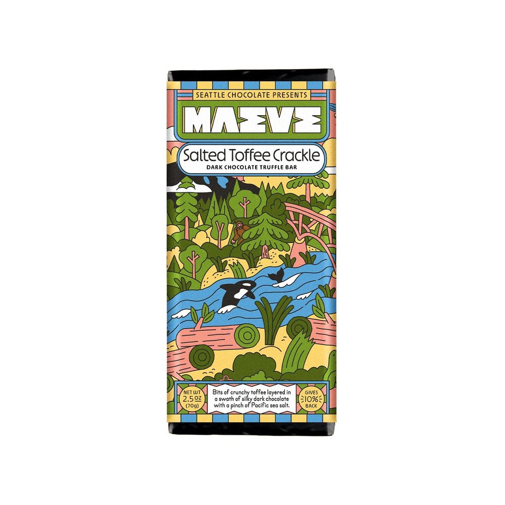 Maeve Chocolate Salted Toffee Crackle Truffle Bar