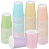 URATOT 120 Pieces 9 Ounce Disposable Paper Cups Pastel Rainbow Party Cups Drinking Cups for Party, DIY and Holiday, 6 Colors view 1