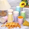 URATOT 120 Pieces 9 Ounce Disposable Paper Cups Pastel Rainbow Party Cups Drinking Cups for Party, DIY and Holiday, 6 Colors view 4