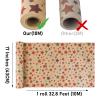 NESCCI Birthday Wrapping Paper,Gift Wrapping Paper Roll,Kraft Wrapping Paper-17 inch X 32.8 Feet Per roll,Colorful Stars Pattern For Boys Girls, Perfect For Birthday Party, Baby Shower view 2