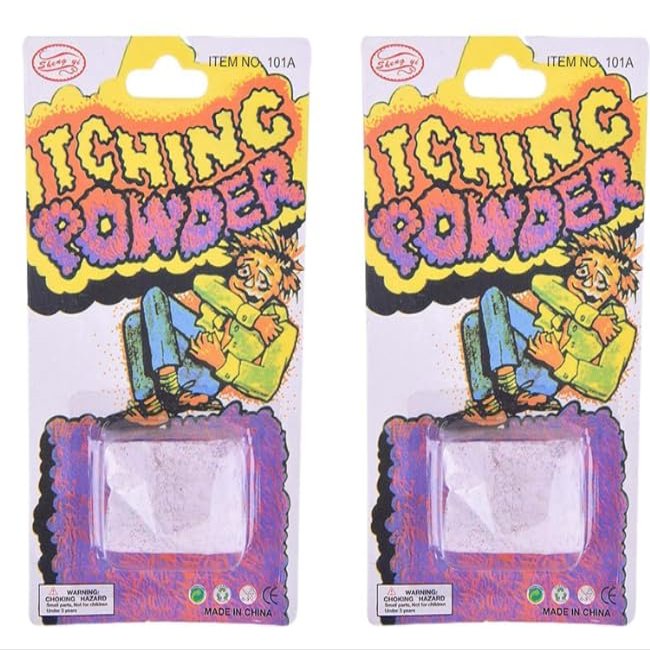 2Pcs Purple Helpful Funny Itching Powder Safe Broken Glass Itching Powder Feminine Powders, Easy to Carry, Feminine Care, Feminine Powders (Ength 14cm, Width 7.5cm)
