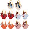 10 Pack Leather Gift Boxes with Ribbon: Heart Shape PU Leather Mini Handbag Gift Bags, Reusable Party Favor Bag, Candy Favor Boxe for Wedding Birthday Bridal Shower Baptism Baby Shower Party Decor view 1
