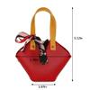 10 Pack Leather Gift Boxes with Ribbon: Heart Shape PU Leather Mini Handbag Gift Bags, Reusable Party Favor Bag, Candy Favor Boxe for Wedding Birthday Bridal Shower Baptism Baby Shower Party Decor view 2
