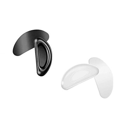 1mm Anti Slip Eyeglass Nose Pads, 12 PairsSoft Silicone Nose Pads, Nose Pad, 1mm x 7mm x 16mm for Sunglasses, Reading Glasses, Single Lens, Full Rim Glasses (Black)