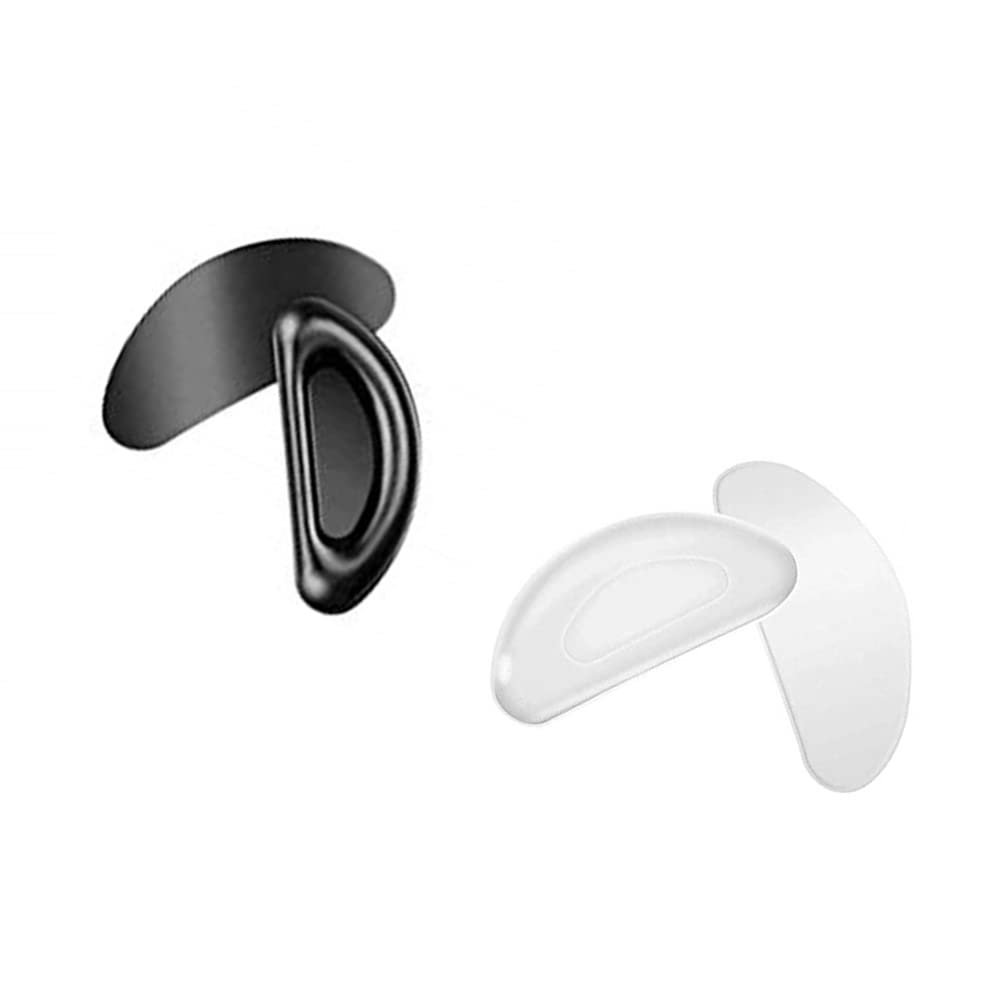 1mm Anti Slip Eyeglass Nose Pads, 12 PairsSoft Silicone Nose Pads, Nose Pad, 1mm x 7mm x 16mm for Sunglasses, Reading Glasses, Single Lens, Full Rim Glasses (Black)